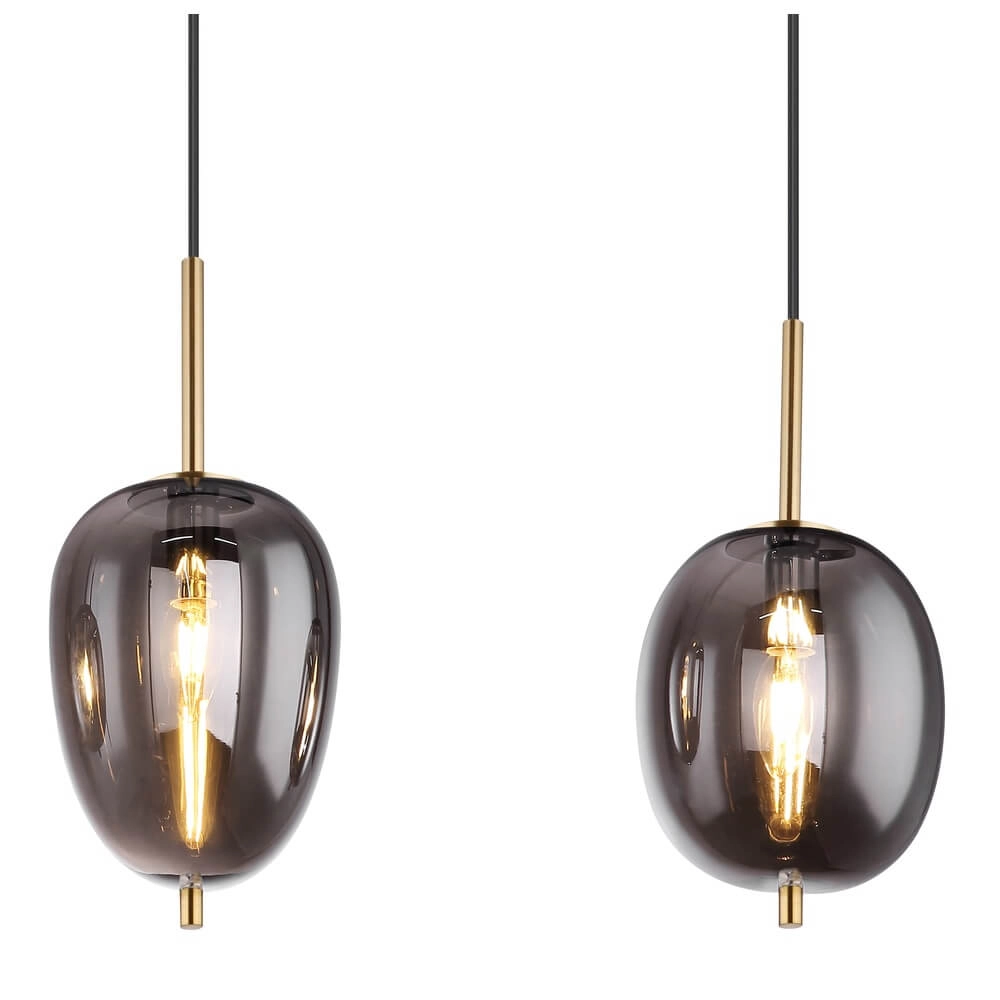 Golden pendant lamp Blacky I 4-light Globo 9007371416042