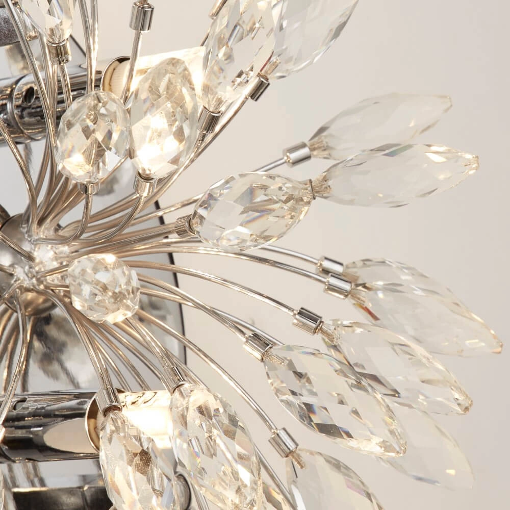 Classic wall lamp Peacock chromium Searchlight 5053423243313