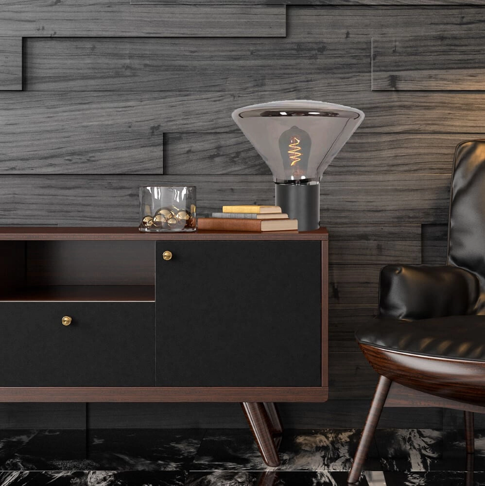 Table lamp Ambiance black with smoke glass Steinhauer 8712746165074