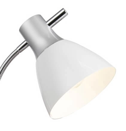 Sleek desk lamp Jan silver with white Brilliant 4004353121609