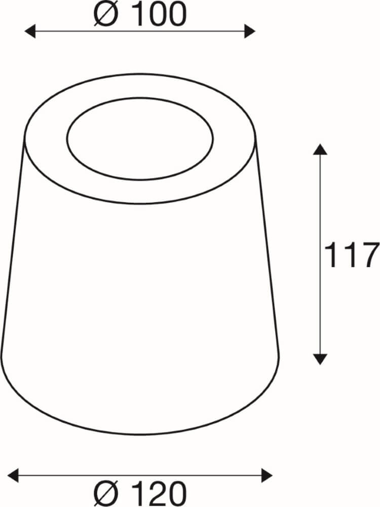 Standing spot Concreto 1x GU10 - round SLV 4024163266321