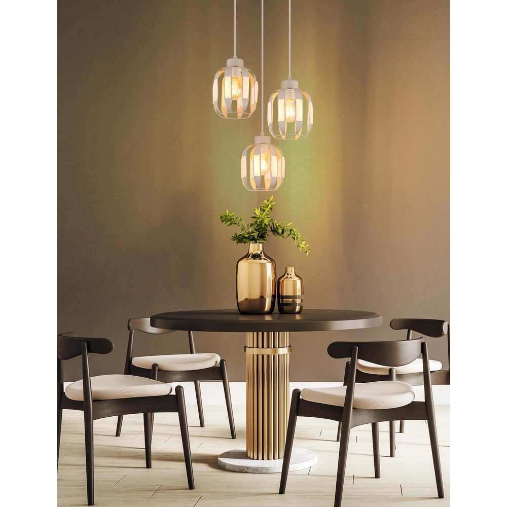Dining room pendant lamp Arlen 3-light sand brown Globo 9007371583560