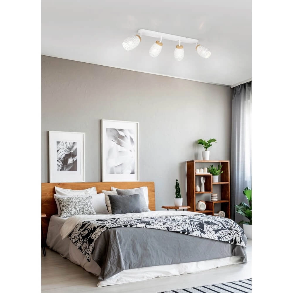 4-light surface-mounted spot Bidar white Trio 4017807640694