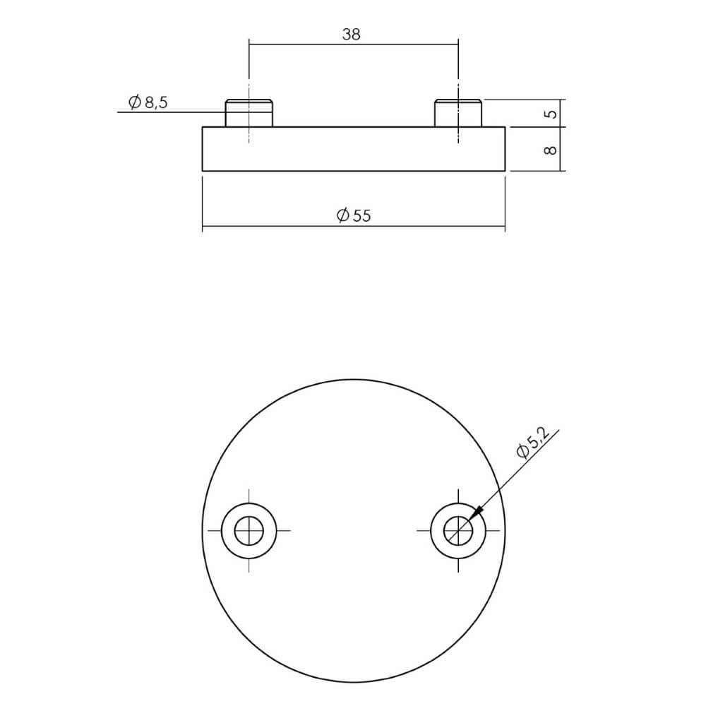 Afdekrozet Shiraat Copper matt Intersteel 8714186564608