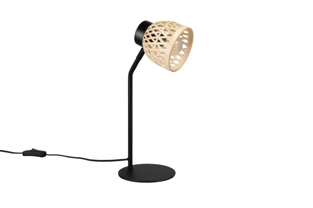 Black table lamp Laurent with cream cap Trio 4017807637571