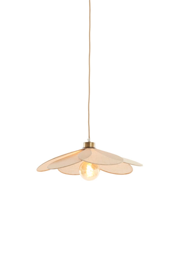 Pendant lamp Fyano flower cream Ø 46cm