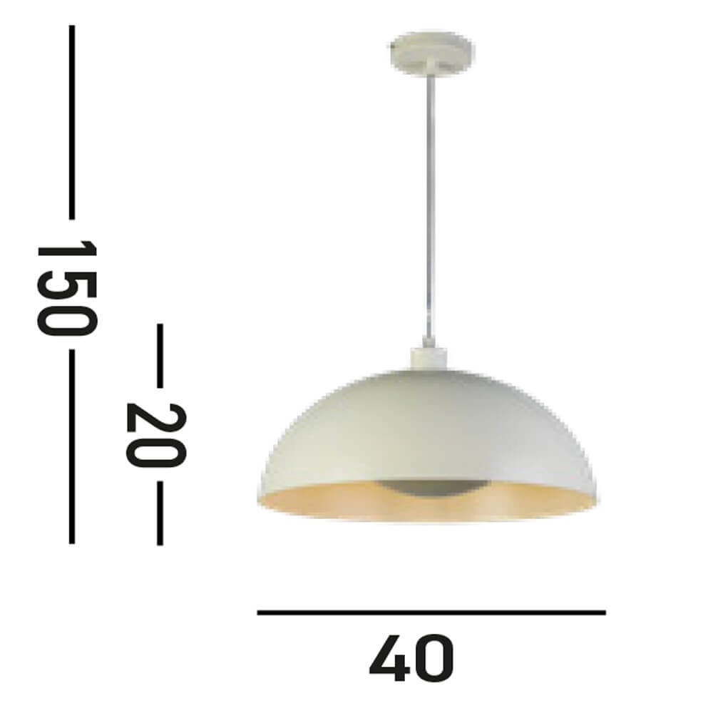 Cream pendant lamp Mars Shade 20cm high Searchlight 5053423274294