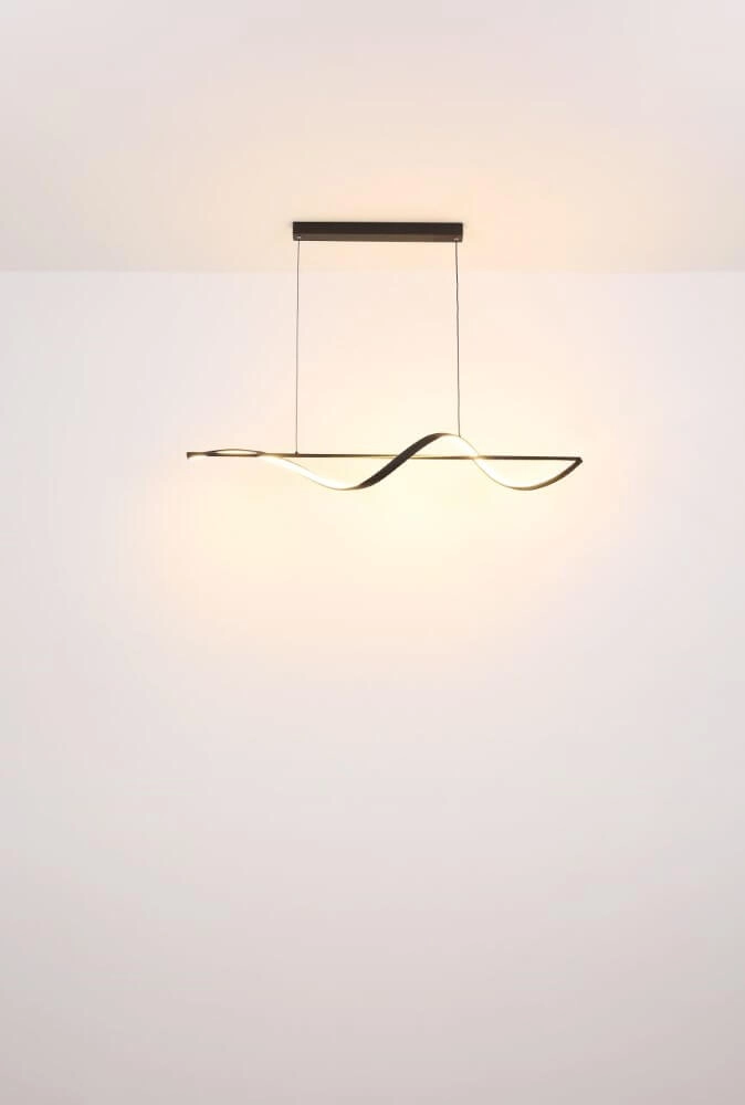 Wavy pendant lamp Violino Black design Globo 9007371446117
