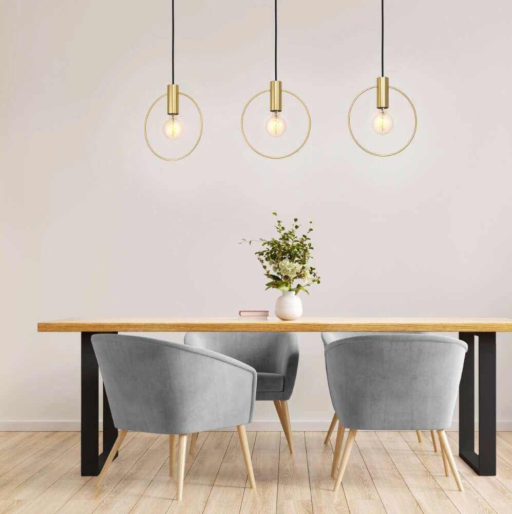 Dining table hanging lamp Manizales gold Eglo 9002759988357