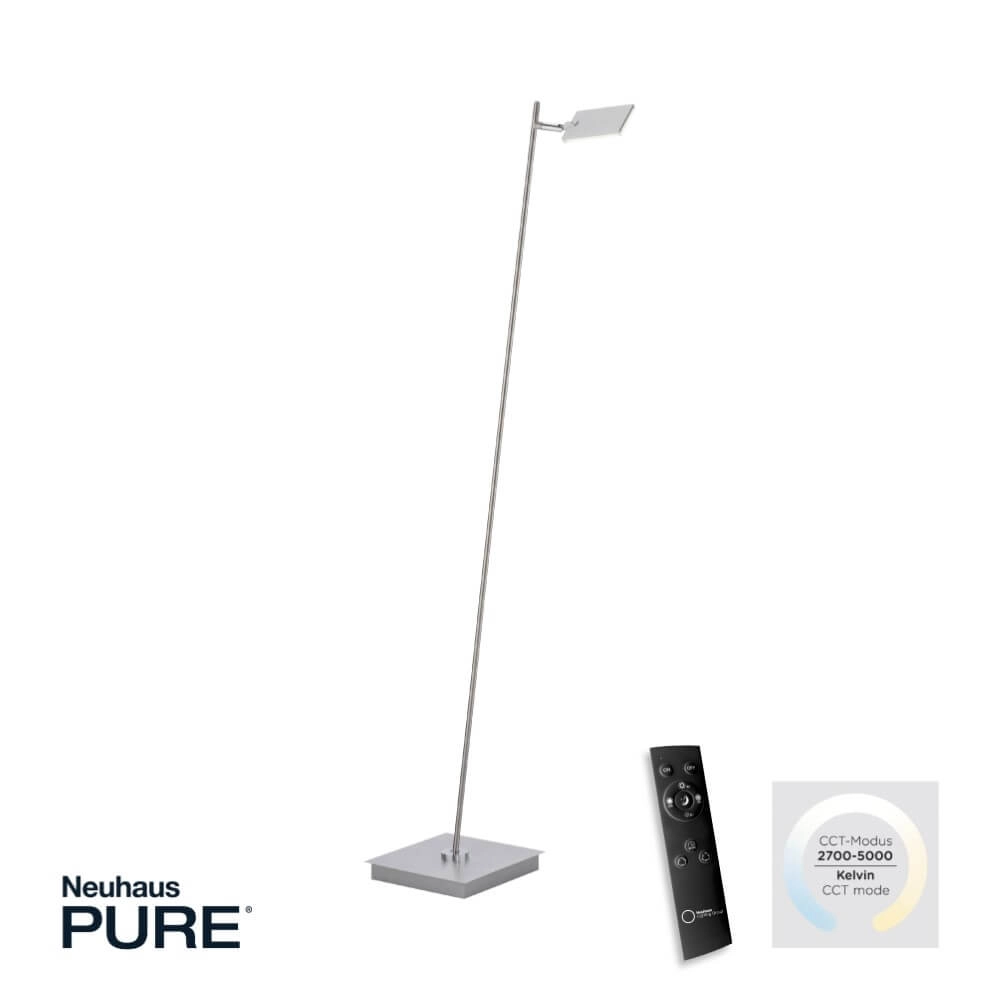 Designer floor lamp Pure Mira aluminum Paul Neuhaus 4012248365496