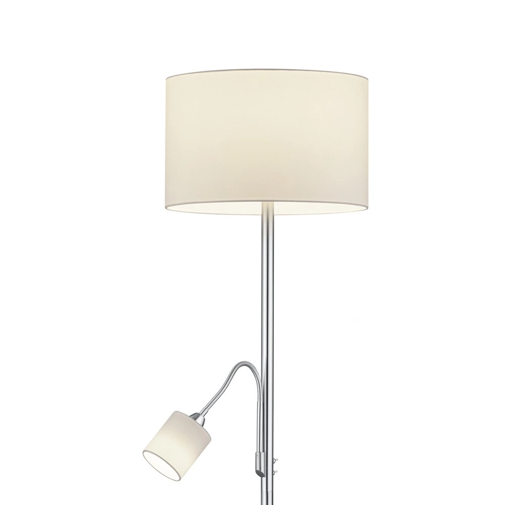 Reading lamp Hotel 2-light metal gray with white shade Trio 4017807433654