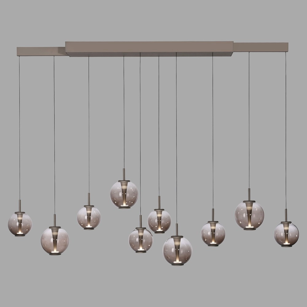 Pendant lamp Pure E-Infinty Bronce with amber glass