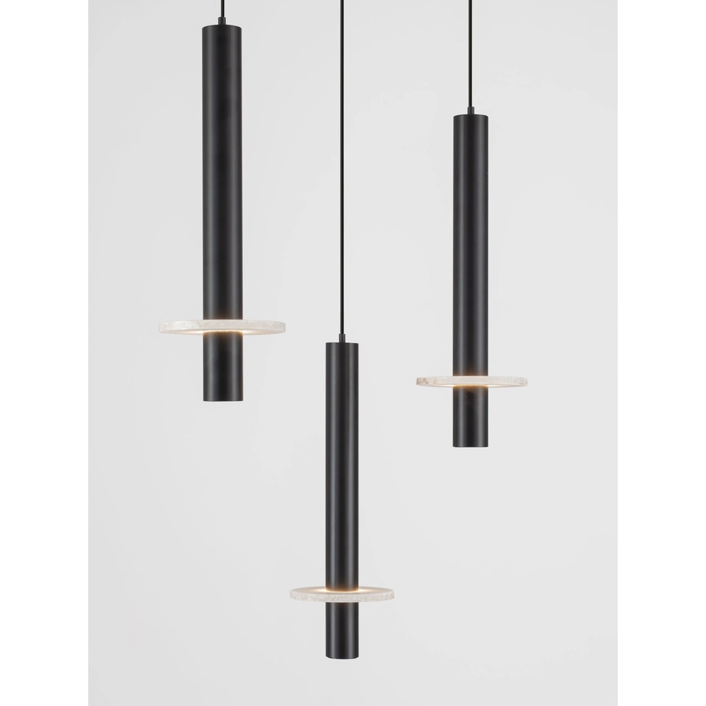 Design pendant lamp Noemi black with white Ø 47cm Lyora 5212063503281