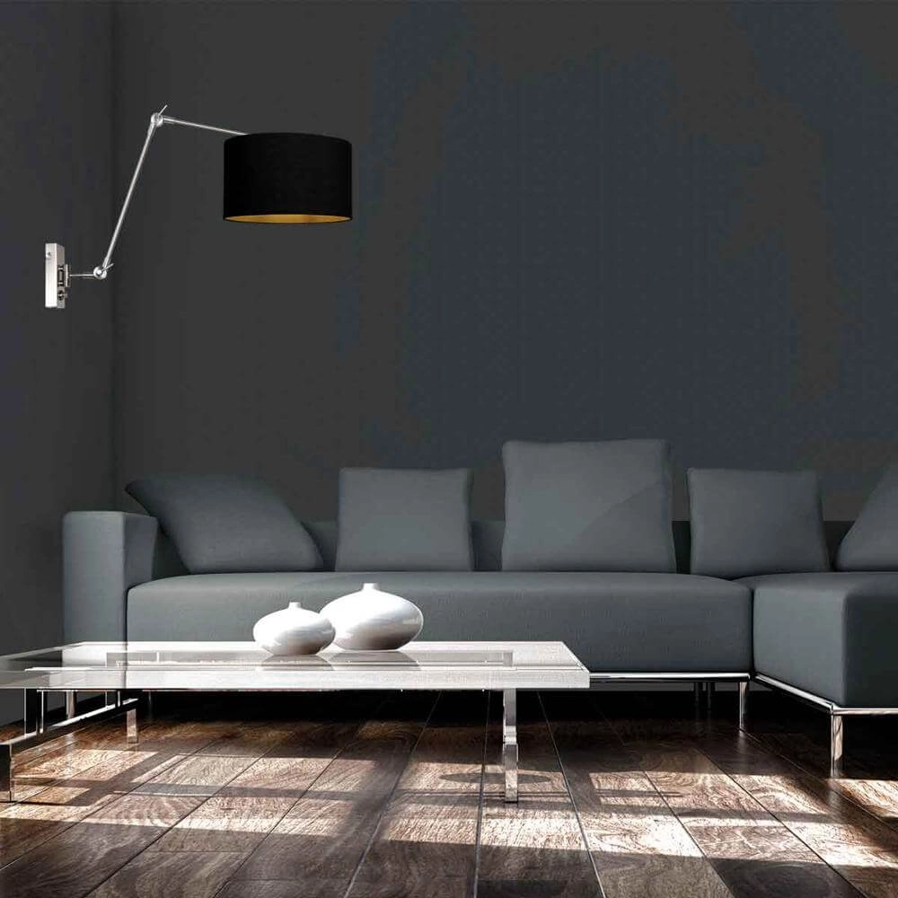 Wall lamp Prestige Chic metal with black shade Steinhauer 8712746175677