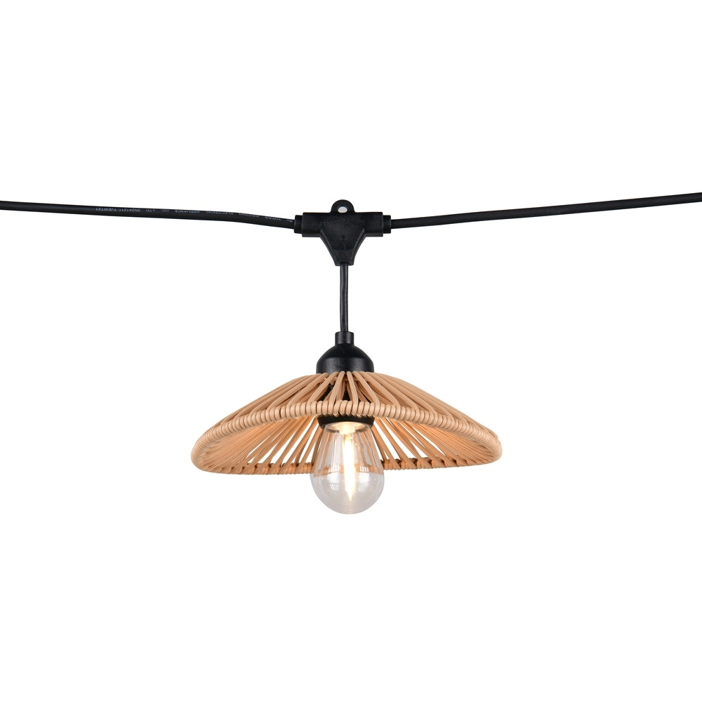 String lights Chain black with brown 600cm Trio 4017807697612