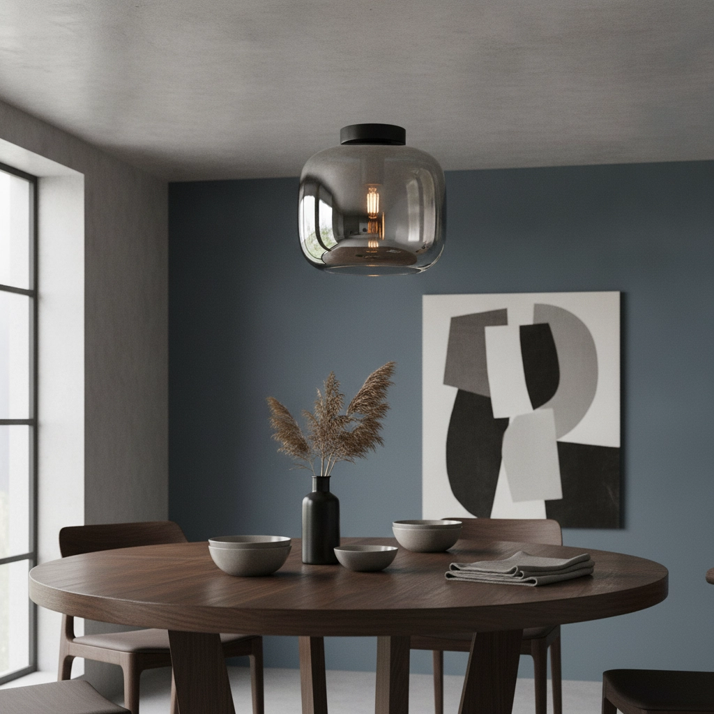 Ceiling light Preston-24 with smoke glass