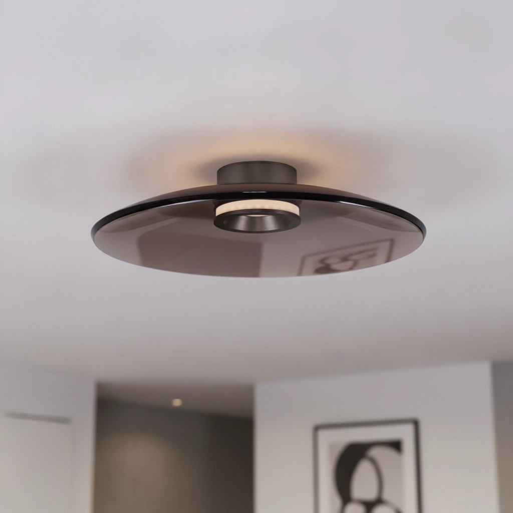 Ceiling lamp Esti brown glass Ø 50cm