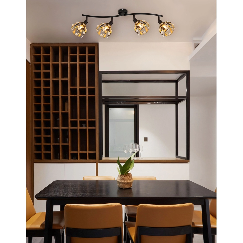 Country ceiling lamp Mika Black Globo 9007371528295