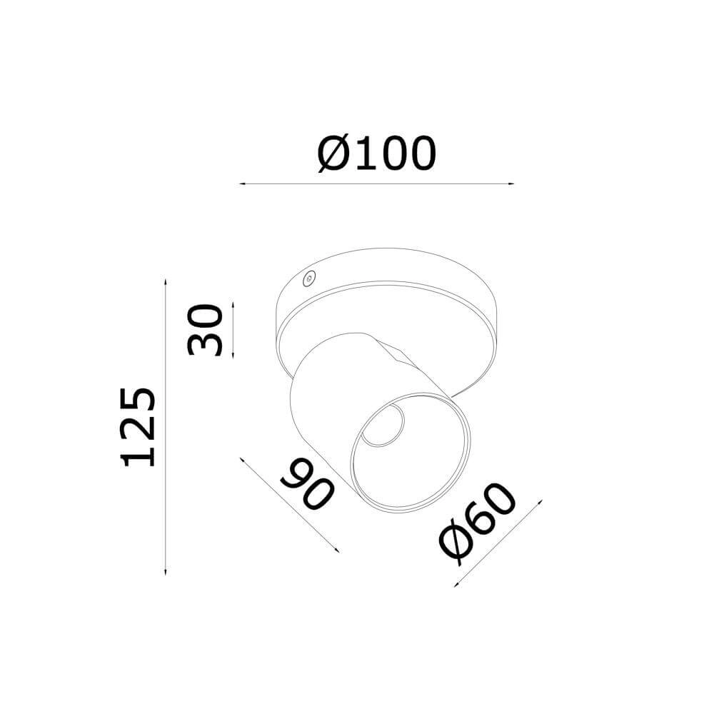 Ceiling lamp Houston 1-light black with champagne Artdelight 8720701102484