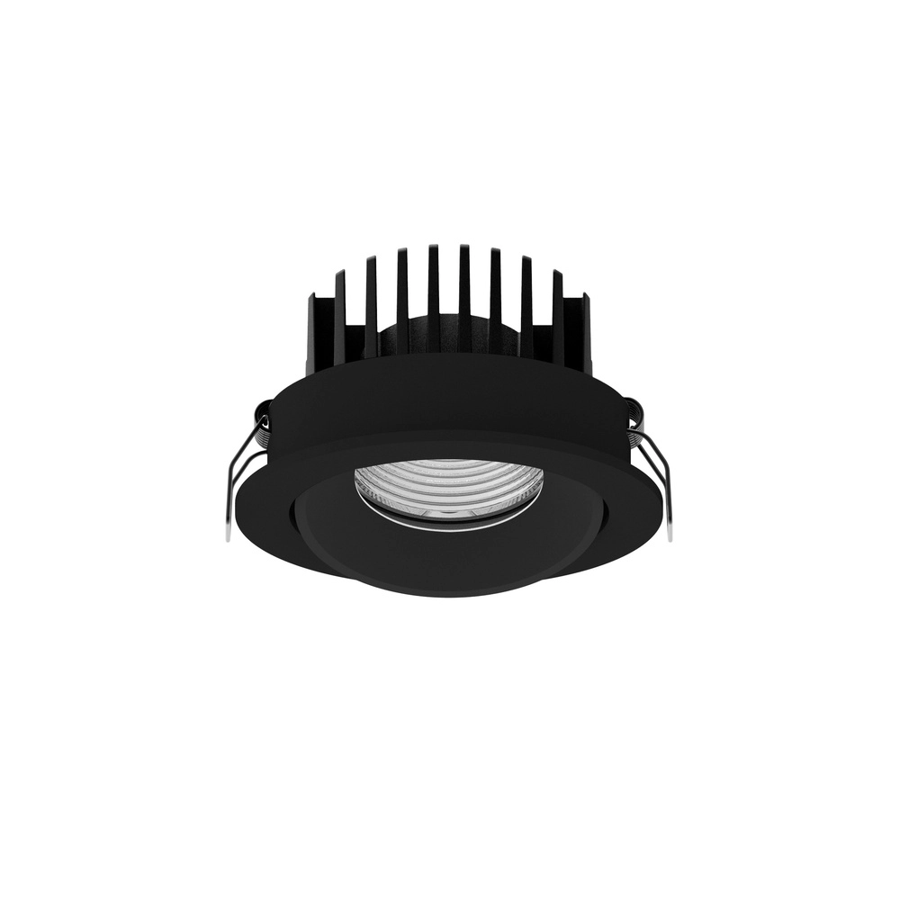 Black recessed spotlight Blade Ø 9cm orientable Lyora 5212017418579