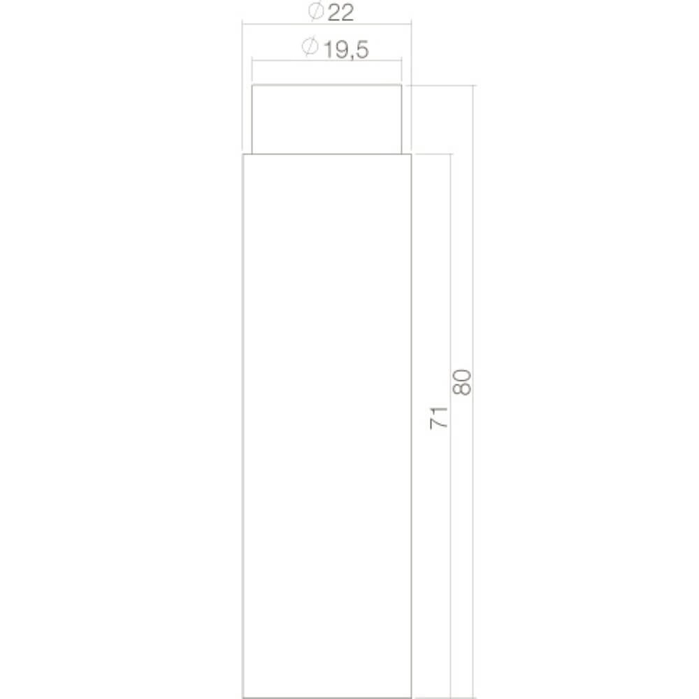 Doorstop Stelo Wall mounting 22x80mm black Intersteel 8714186508237