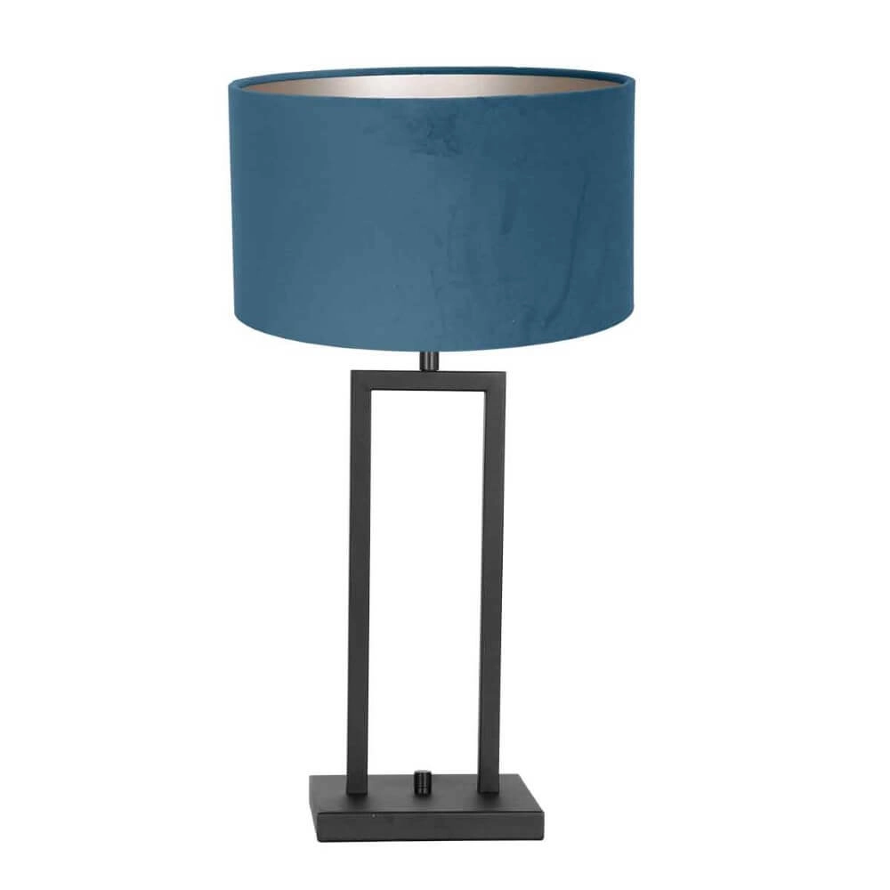 Table lamp Stanger with blue velvet