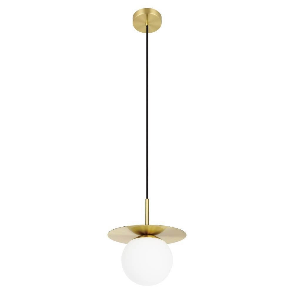 Glass hanging lamp Arenales Ø 18cm - gold