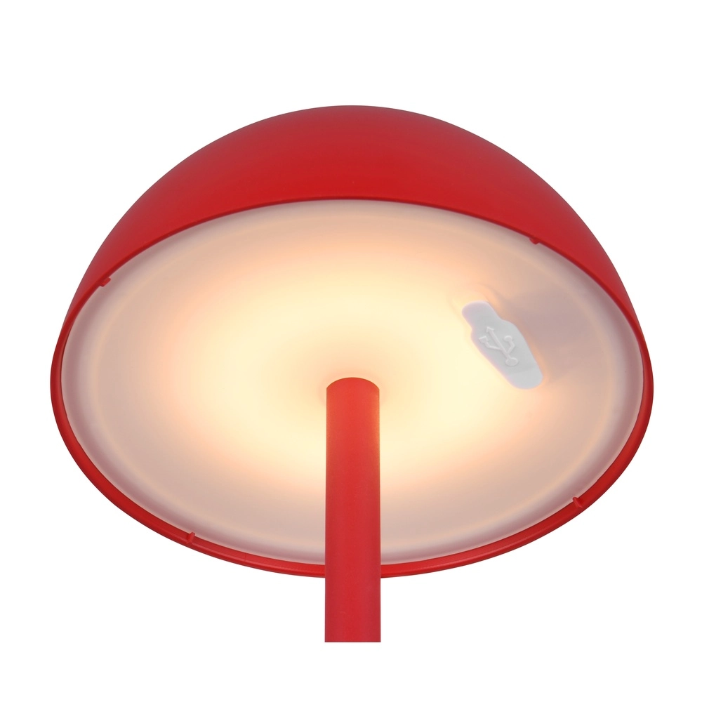 Table lamp Ricardo red Ø 13.5cm Trio 4017807601817