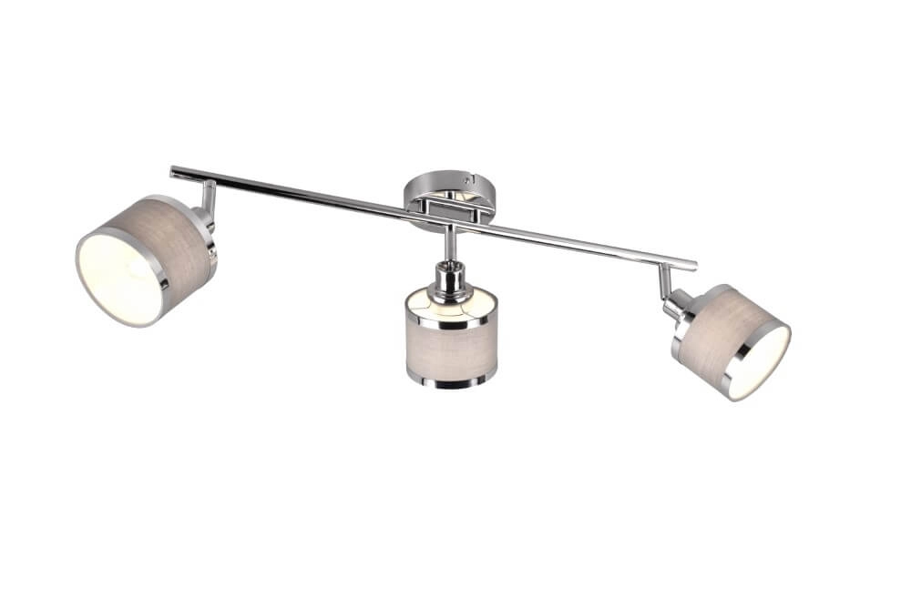 Design surface-mounted spotlight Arosa nickel 3-lights