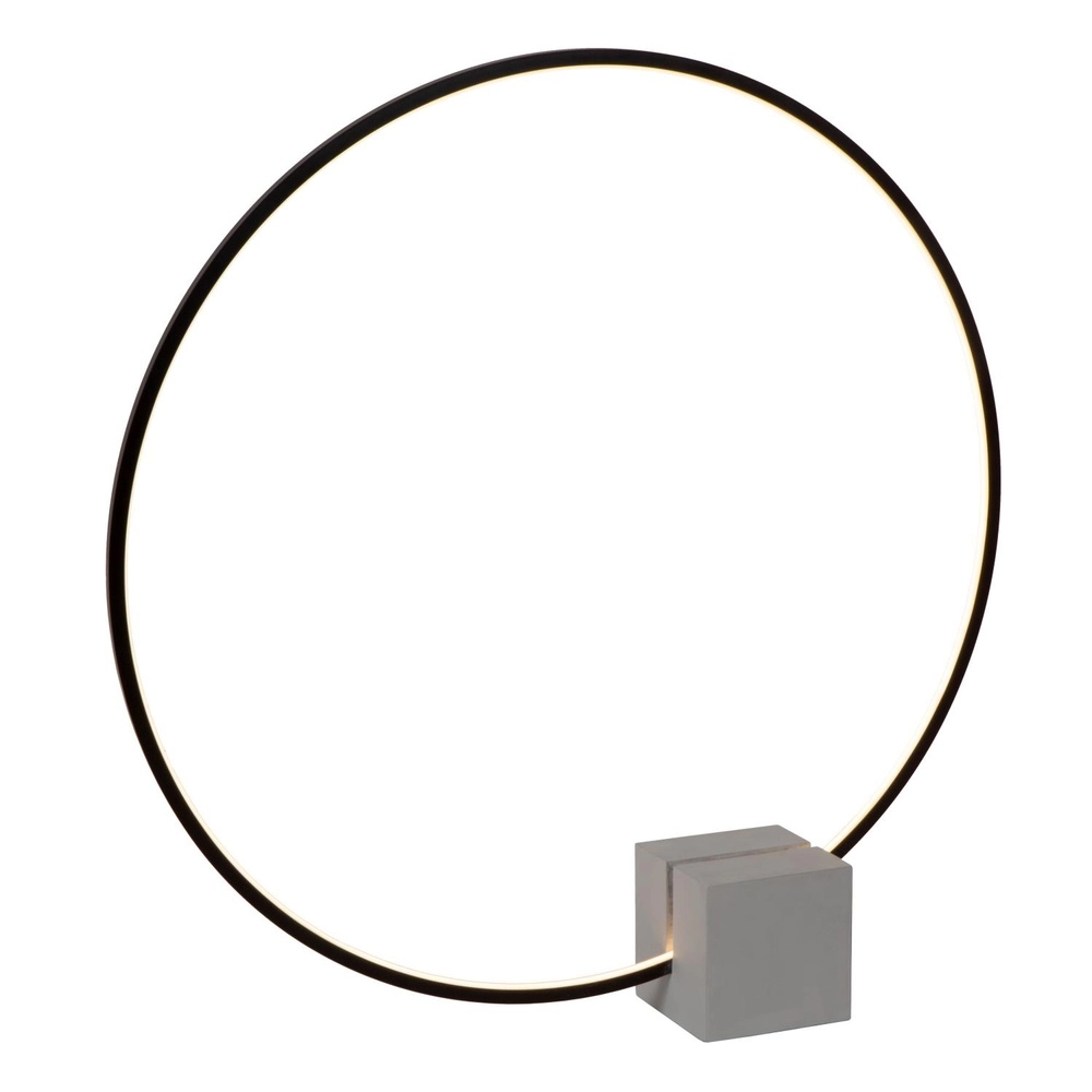 Black table lamp Cirkelis round Ø 83cm Lucide 5411212051684