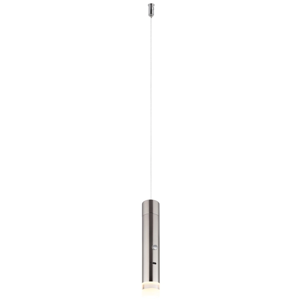 Sleek pendant lamp Pelo nickel