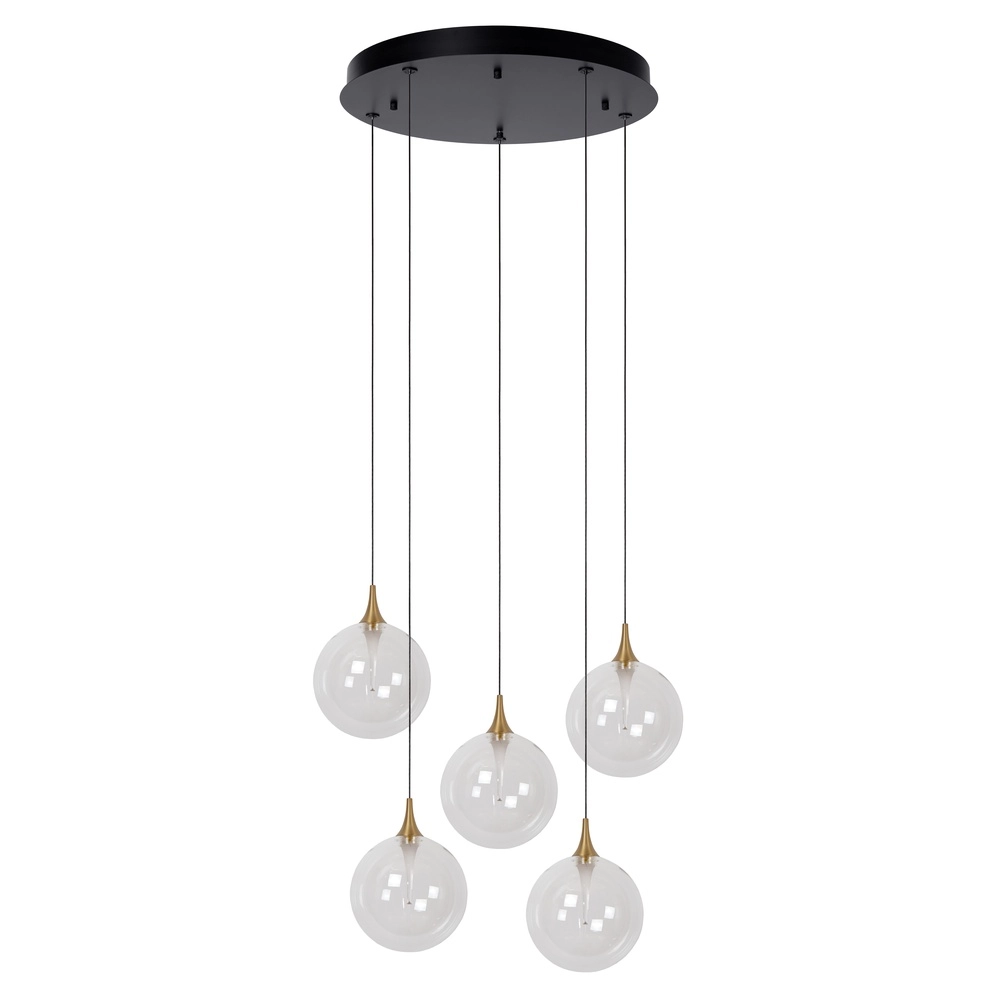 Design LED pendant light Gisela clear - 5x Ø 16cm Premium by Lucide 5411212134806