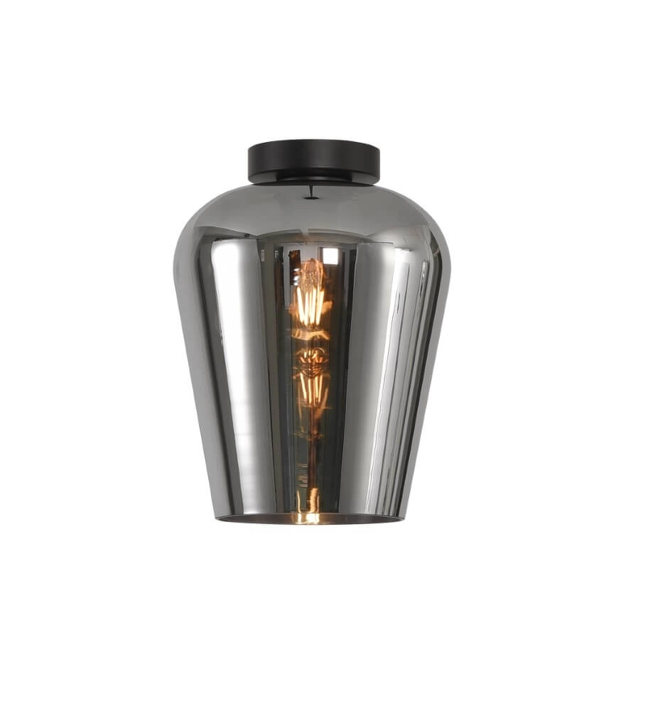 Ceiling light Tombo titanium glass Ø 23cm