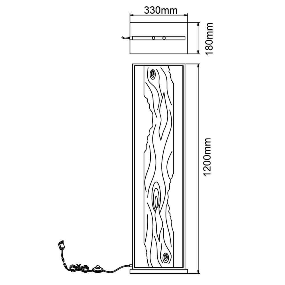 Led floor lamp Chaumont with wood Brilliant 4004353411809
