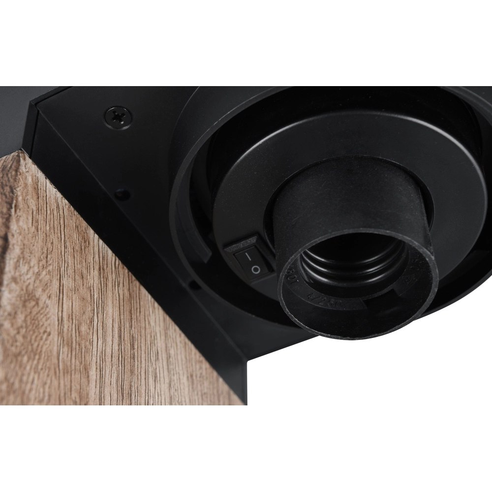 Garden lamp Ardila black with wood 100cm Trio 4017807603453