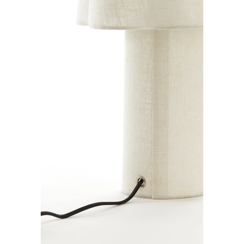 Table lamp Musaby Organic shape - Natural linen Light & Living 8717807784249