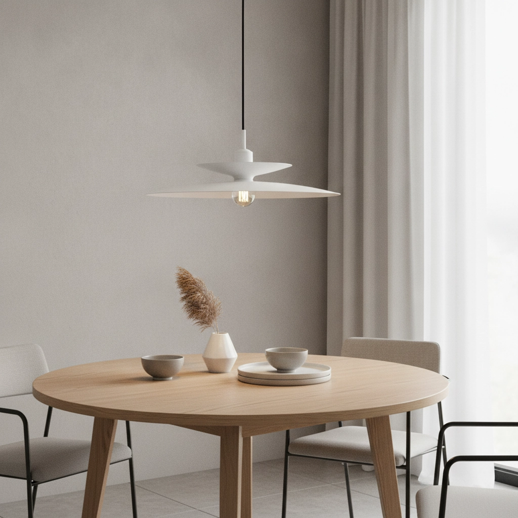 Pendant lamp Linares umbrella white Ø 50cm