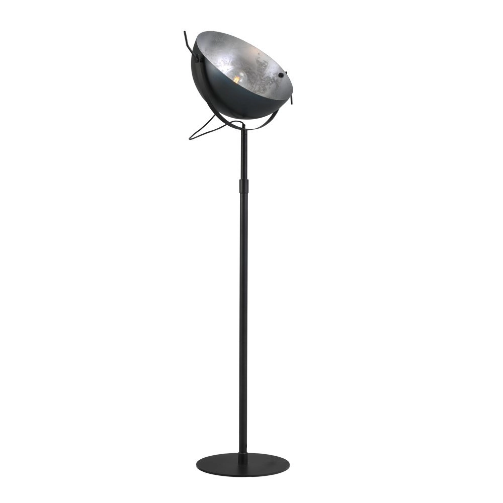 Floor lamp Industria 175 gunmetal with silver