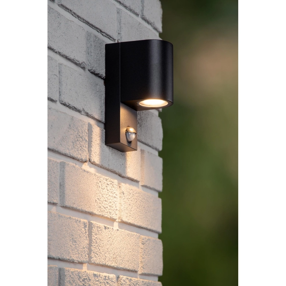 Wall spotlight Zaro Single black with sensor Lucide 5411212690166