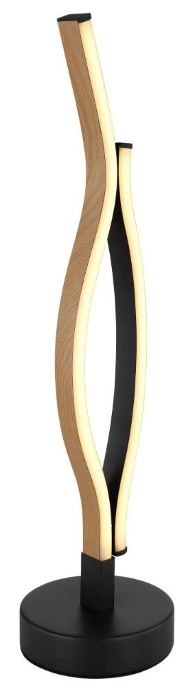 Table lamp Geronimo black with wood