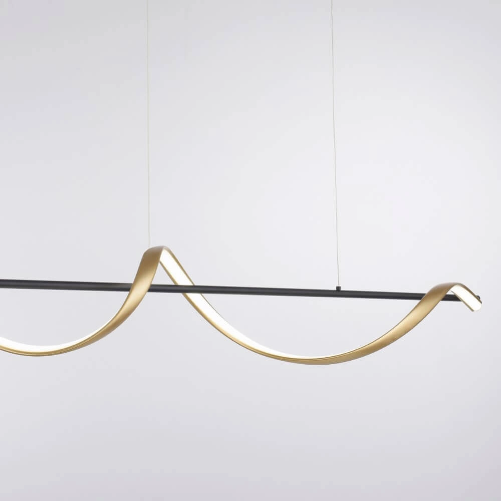 Wavy pendant lamp Q-Swing anthracite Paul Neuhaus 4012248373767