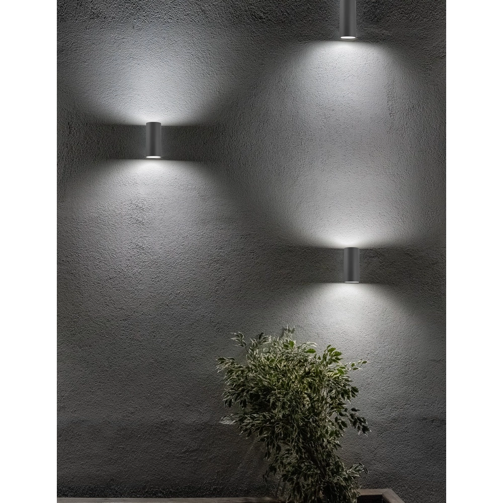 Round spotlight Nero Gray up and down
