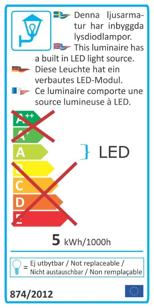 LED wall spot Chieri built-in or built-up KonstSmide 7318307862256