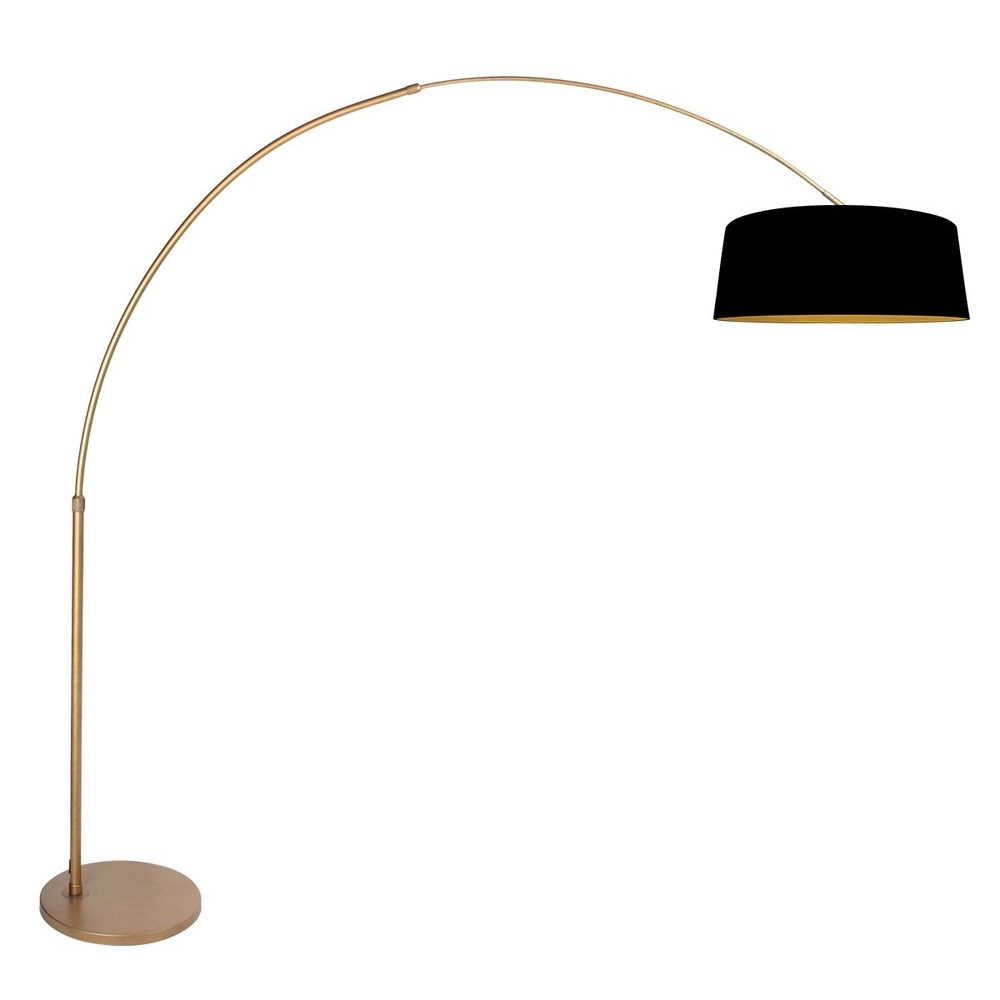 Arc lamp Sparkled Light bronze with black cap