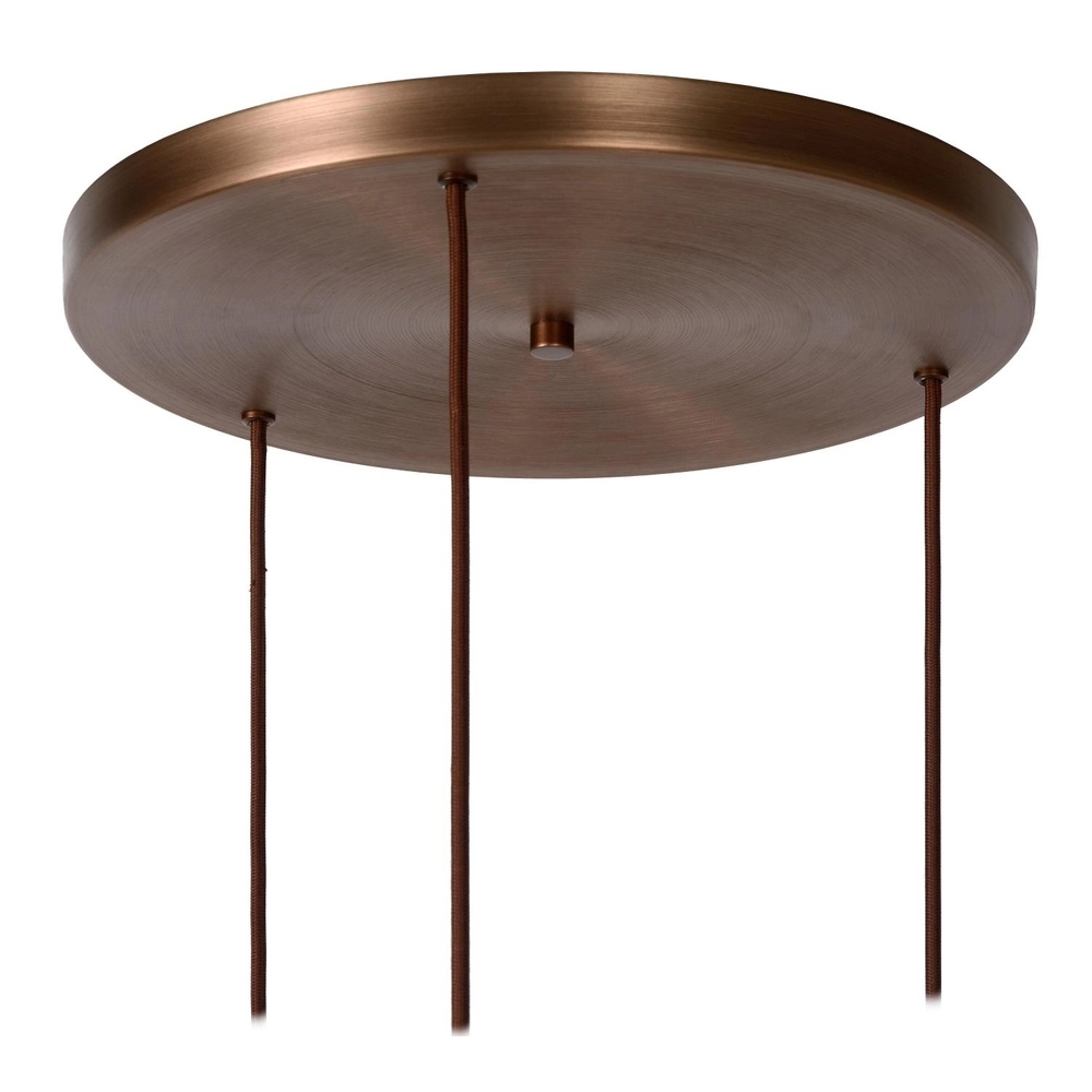 Pendant lamp Toledo Amber glass 3-lights Lucide 5411212740861