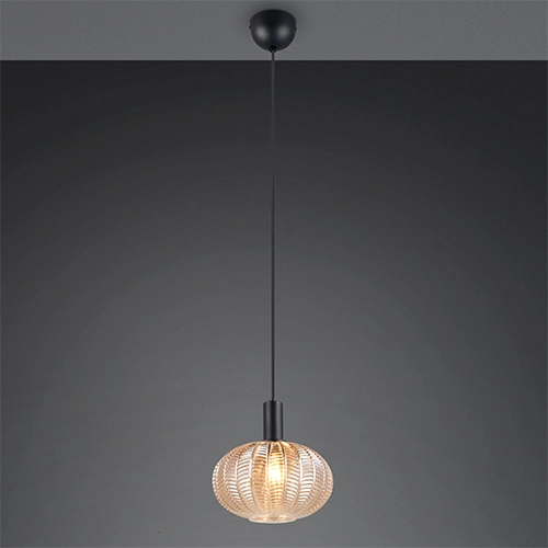 Classic pendant lamp Elvezia Amber glass