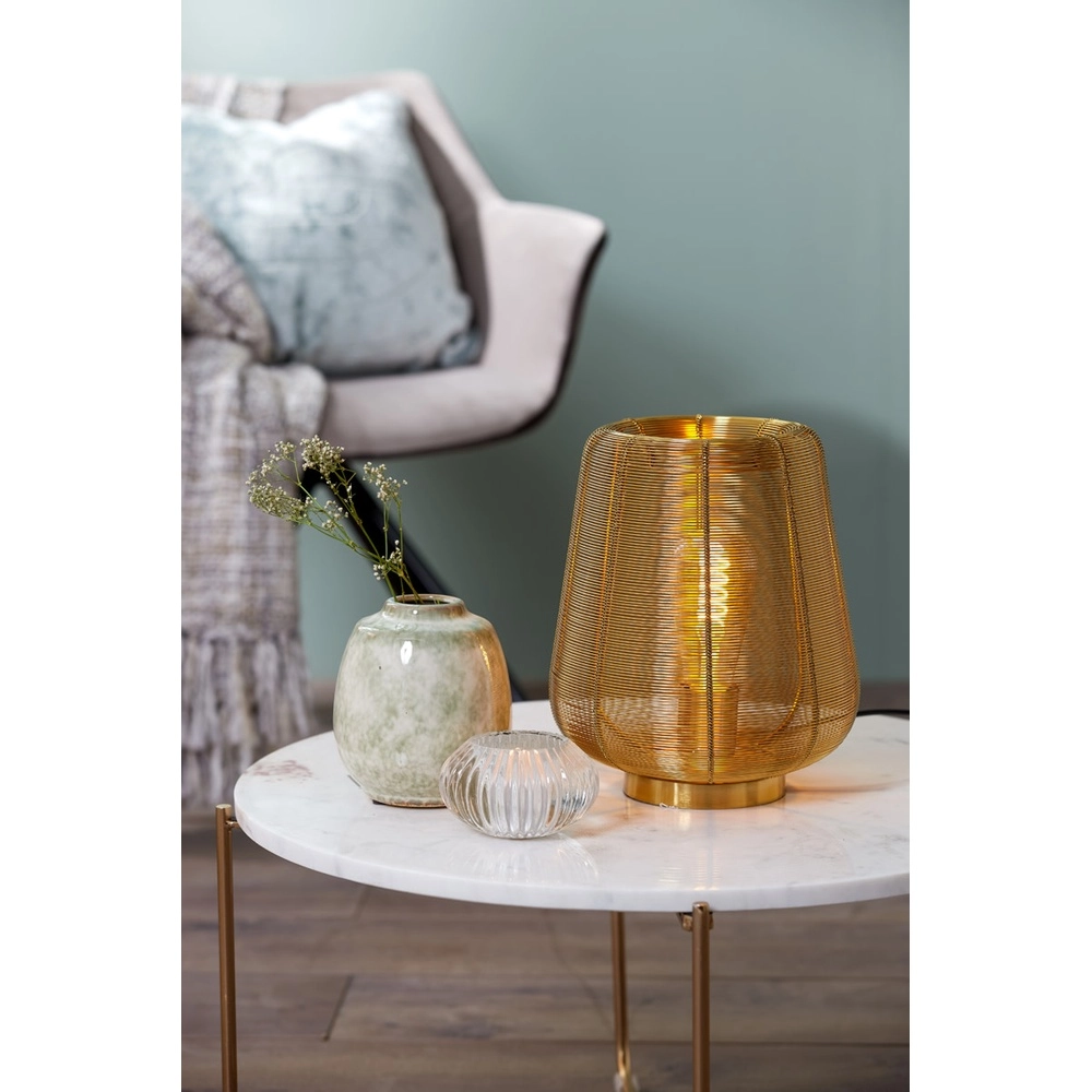 Golden table lamp Adeta Ø 22cm Light & Living 8717807600921