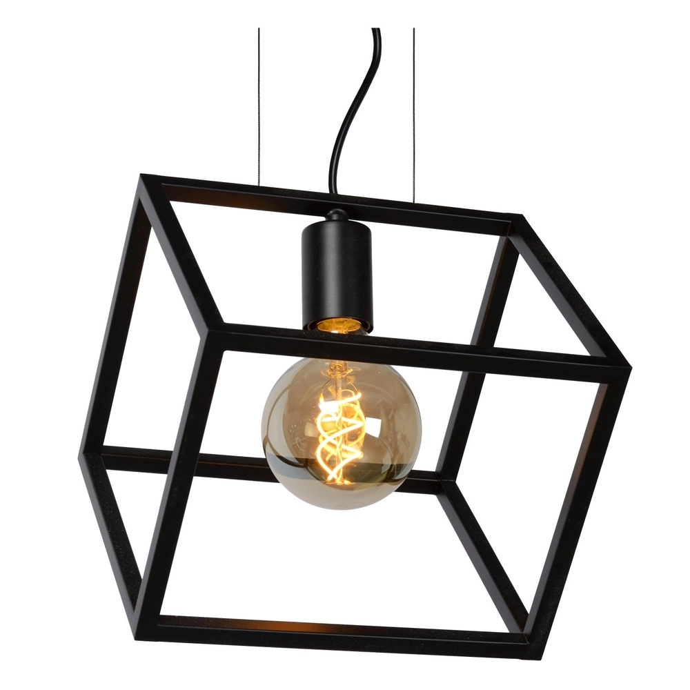 Modern pendant lamp Fabian Black Lucide 5411212010797