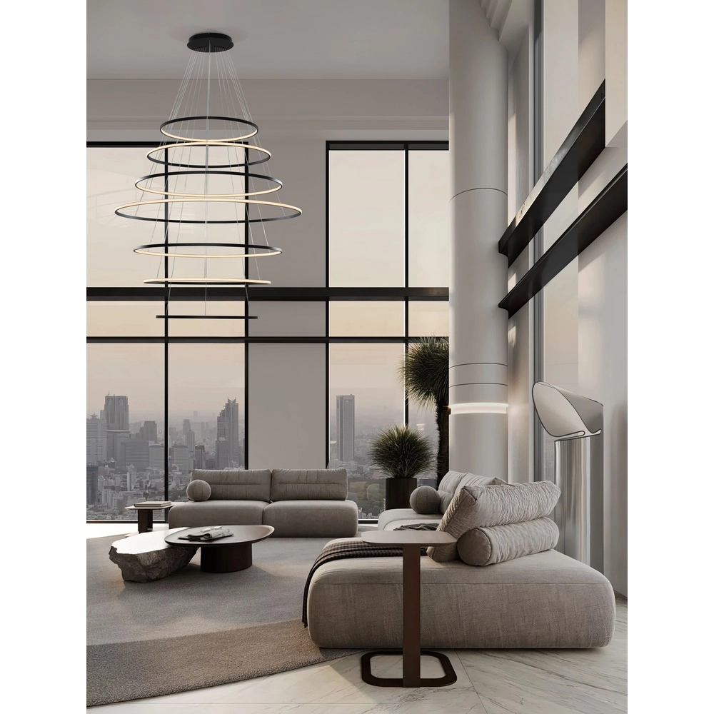 Design pendant lamp Maelo black Ø 150cm Lyora 5212017479747