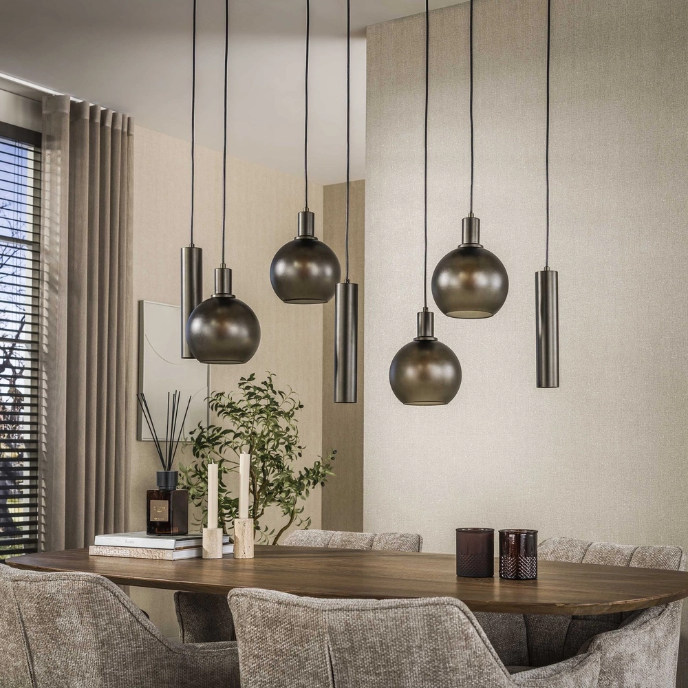 Dining table pendant lamp Sfera with glass balls and pendants Lyora 8716803512399
